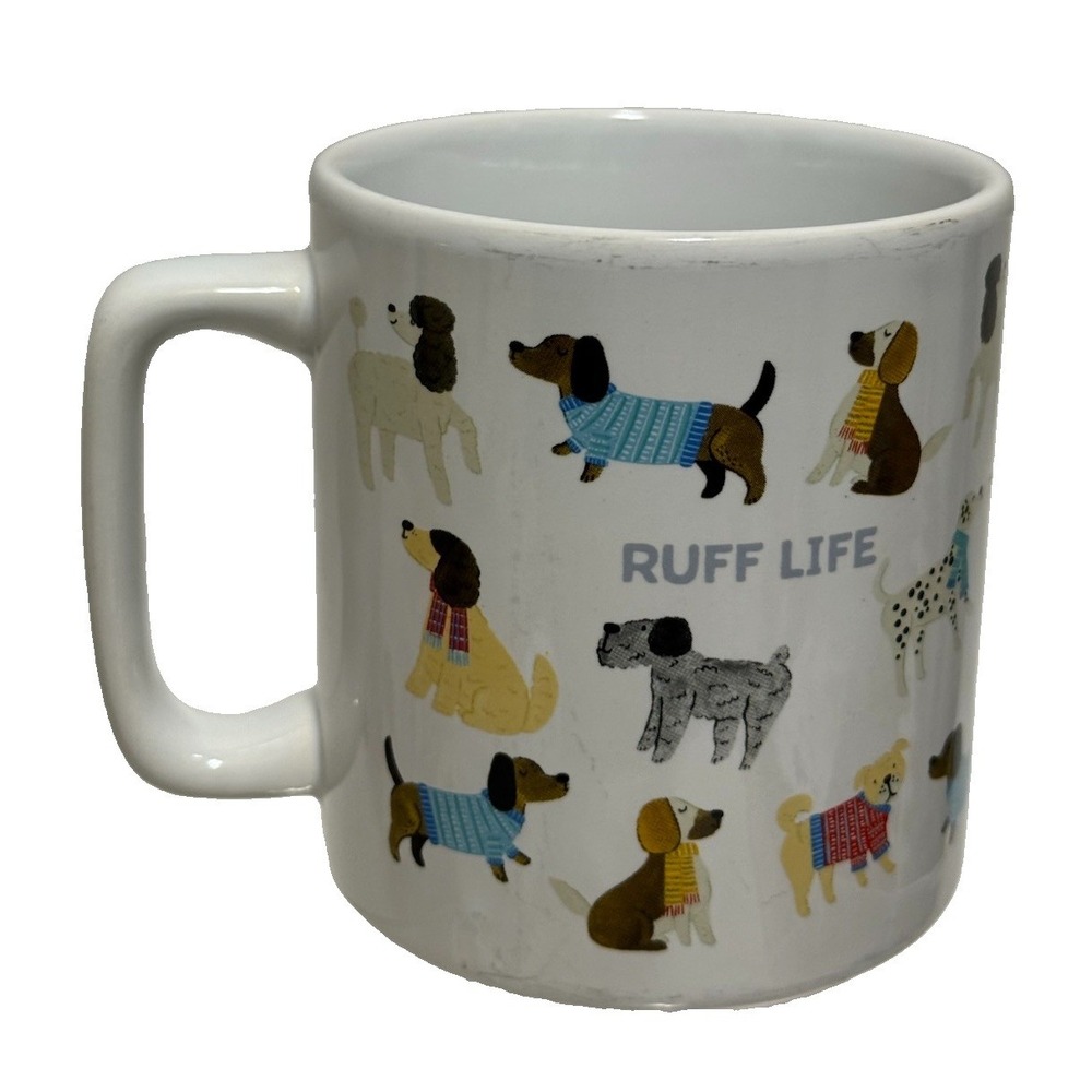 Red Shed Ruff Life Dog Coffee Mug Ceramic Sweater Dogs 4.25" Pet Lover